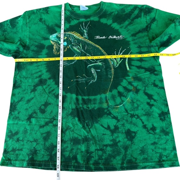 VTG Iguana Nature Puerto Vallarta Mexico Tie Dye Souvenir Tee 90s Y2K Yazbek XL - Picture 5 of 6